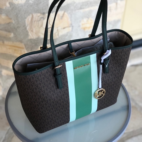 NWT Michael Kors Center Stripe tote handbag purse - Picture 2 of 8